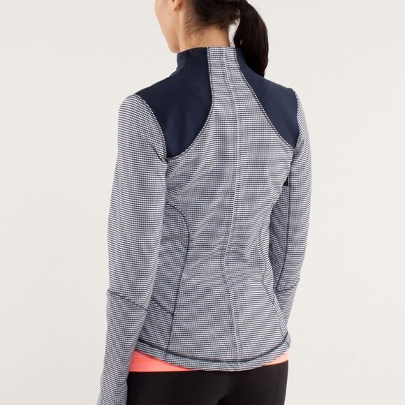 Lululemon Forme Inkwell Blue Jacket Striped Size 2 Define Jacket - Picture 2 of 7